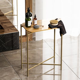 Hanah Home Mesa de Centro Shb-003-A Dorado y Natural